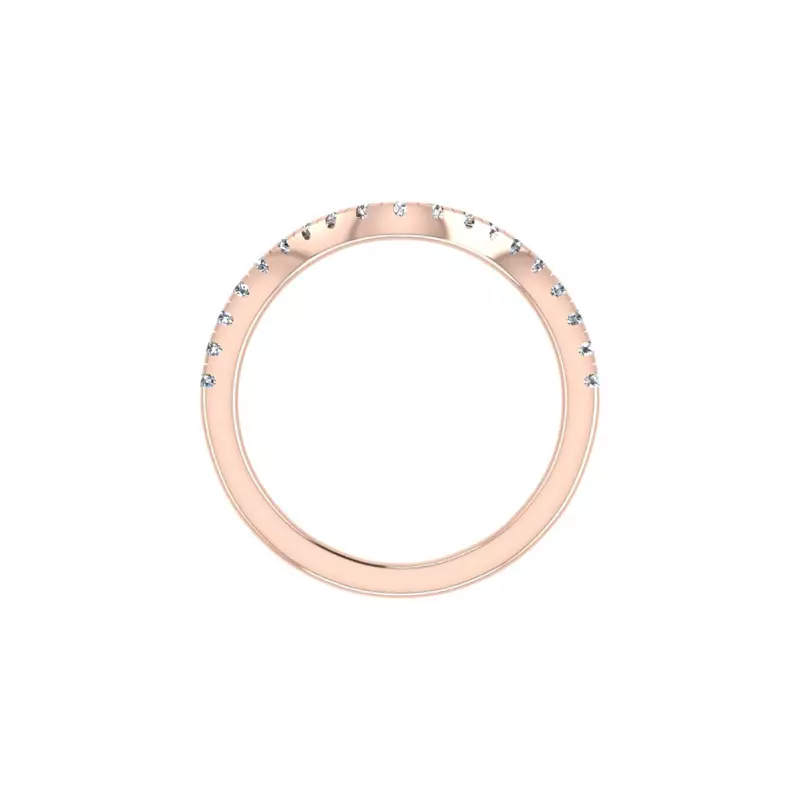 14K Rose Gold Mariah Pave Band
