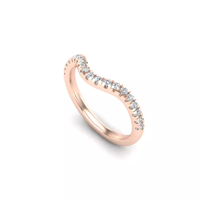14K Rose Gold Mariah Pave Band