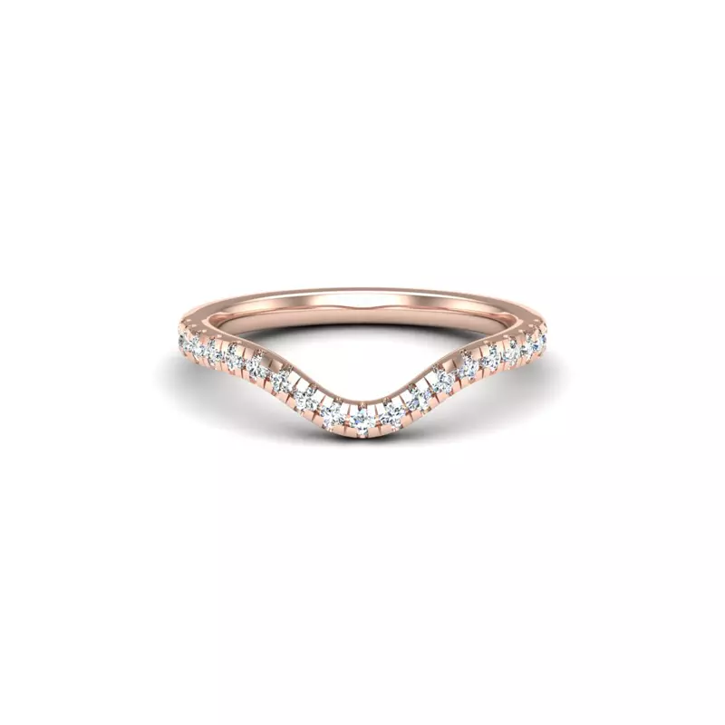 14K Rose Gold Mariah Pave Band