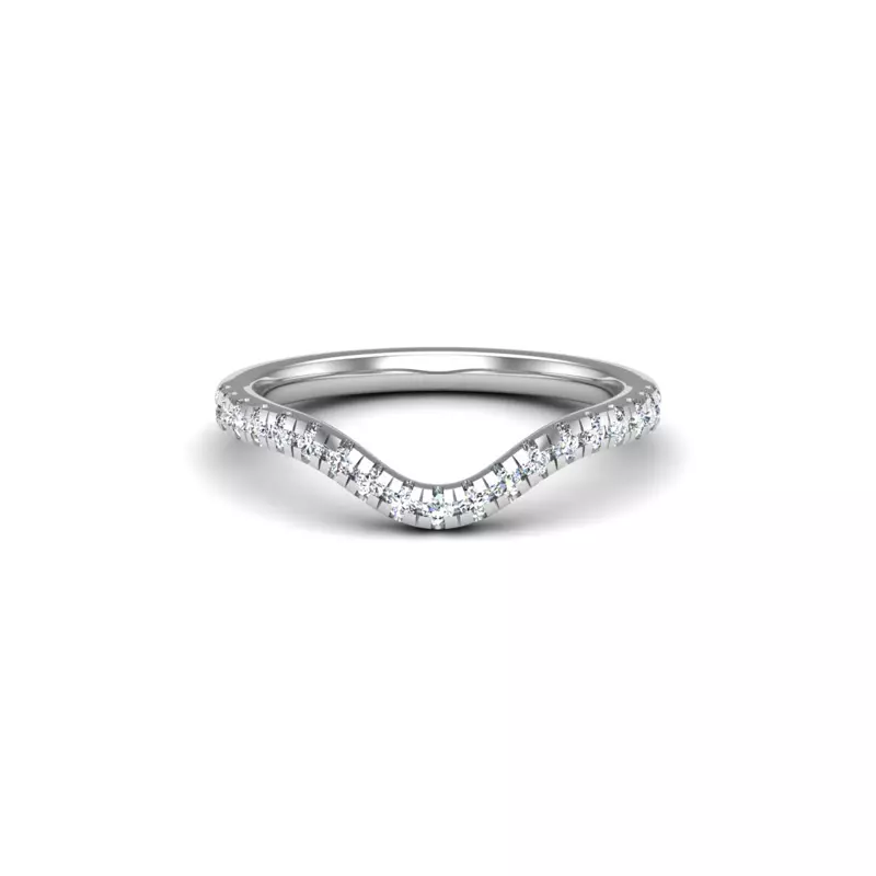 14K White Gold Mariah Pave Band
