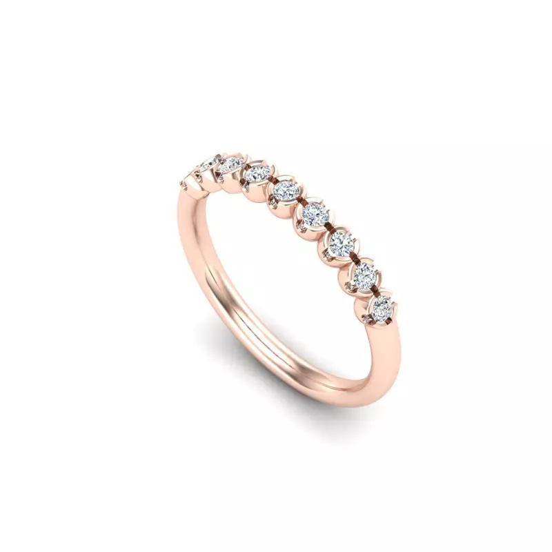 14K Rose Gold Juliet Pave Band