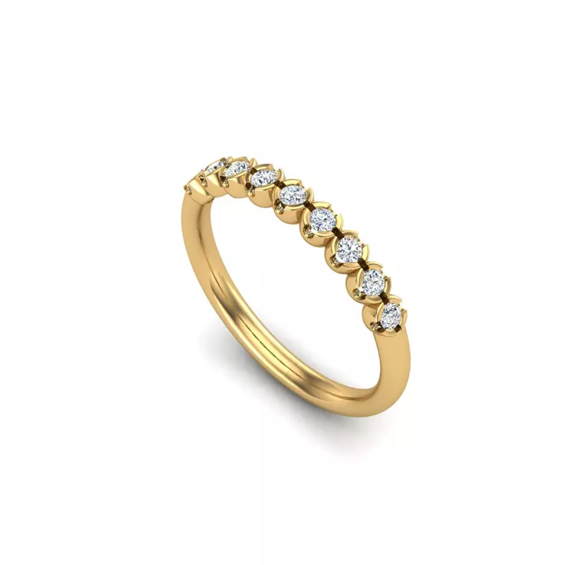 14K Yellow Gold Juliet Pave Band