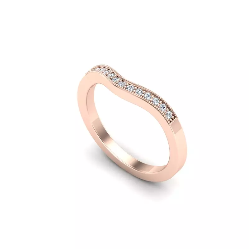 14K Rose Gold Lauren Pave Band
