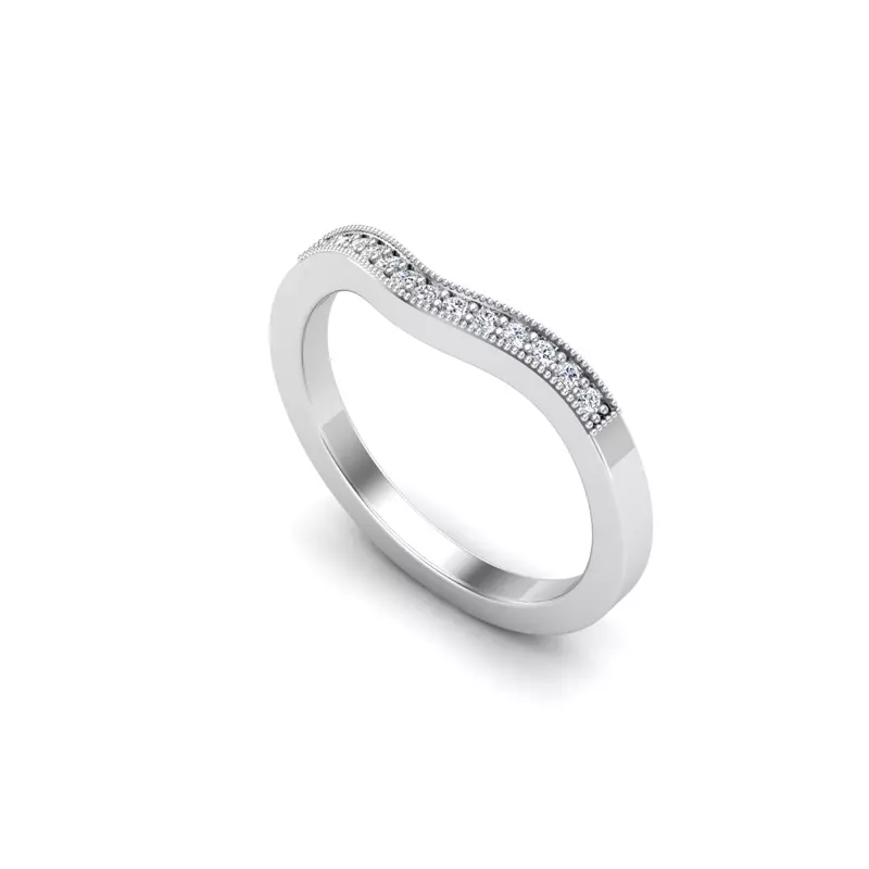 14K White Gold Lauren Pave Band