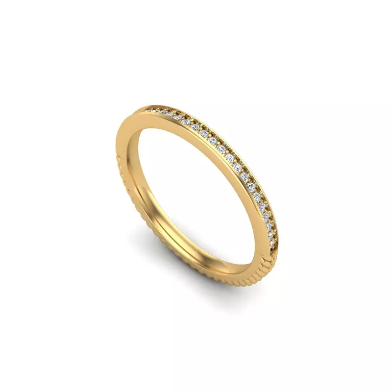 14K Yellow Gold Elsie Pave Band
