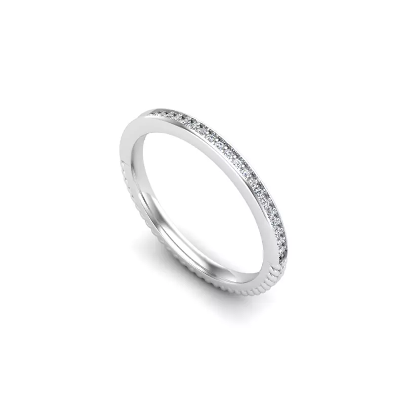18K White Gold Elsie Pave Band