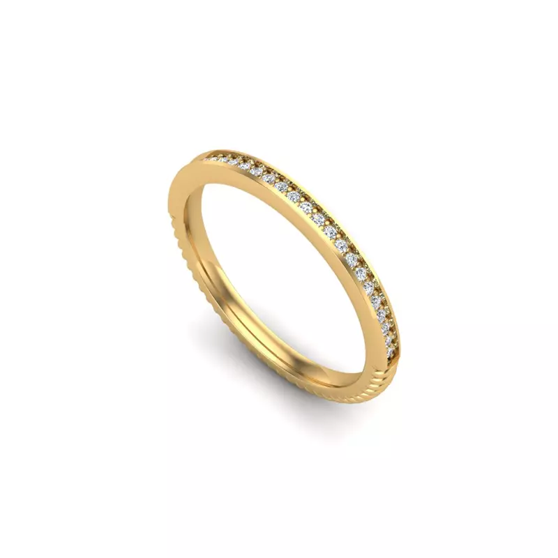 18K Yellow Gold Alexis Pave Band