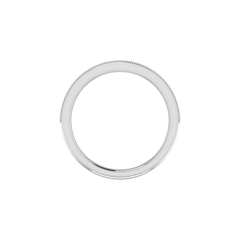 14K White Gold Have Pave Band