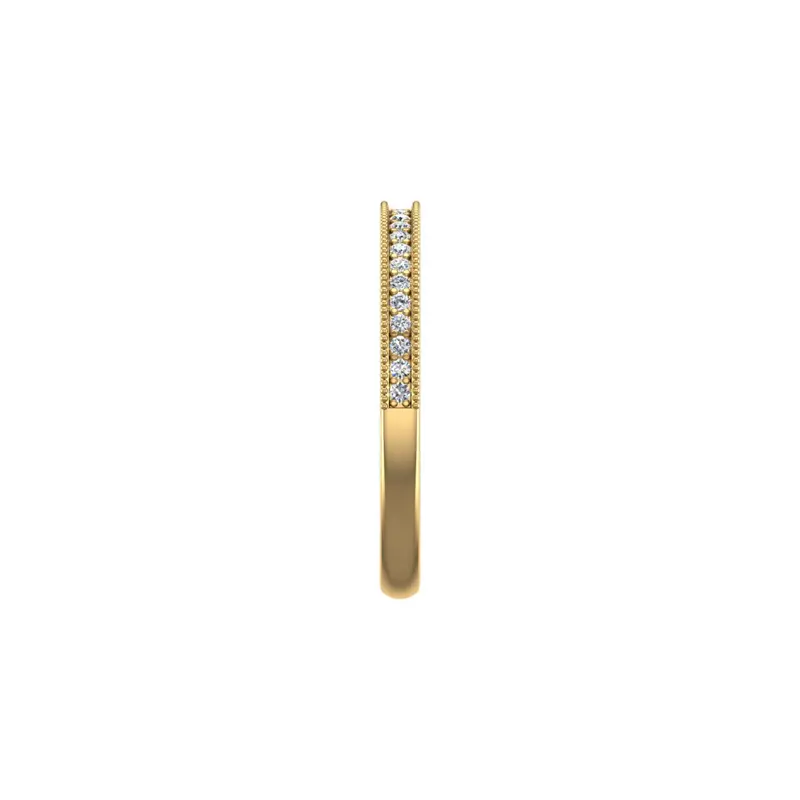 18K Yellow Gold Have Pave Band