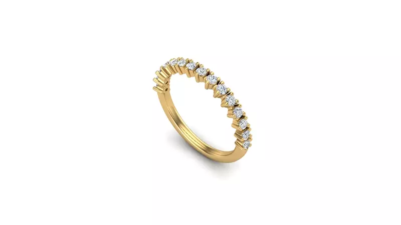 14K Yellow Gold Aniya Pave Band