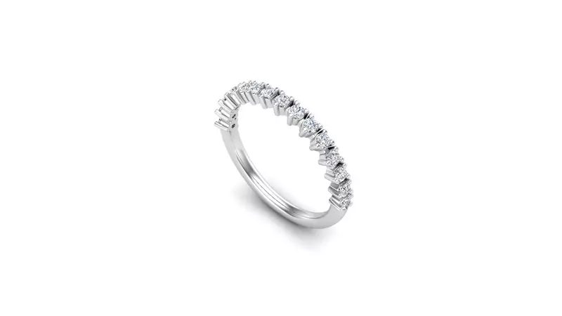 Platinum Aniya Pave Band