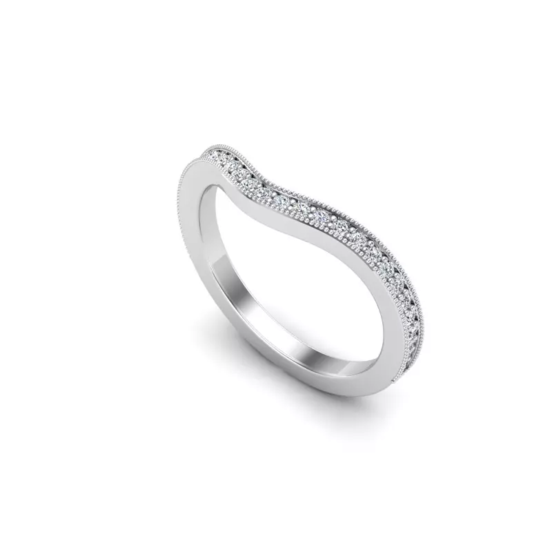 14K White Gold Gracelynn Pave Band