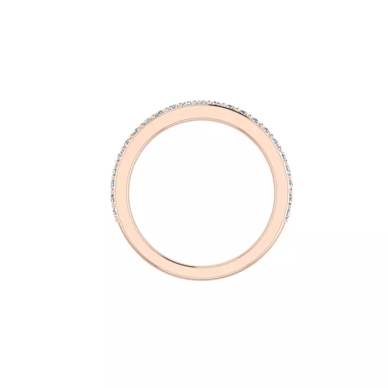 14K Rose Gold Paislee Pave Band