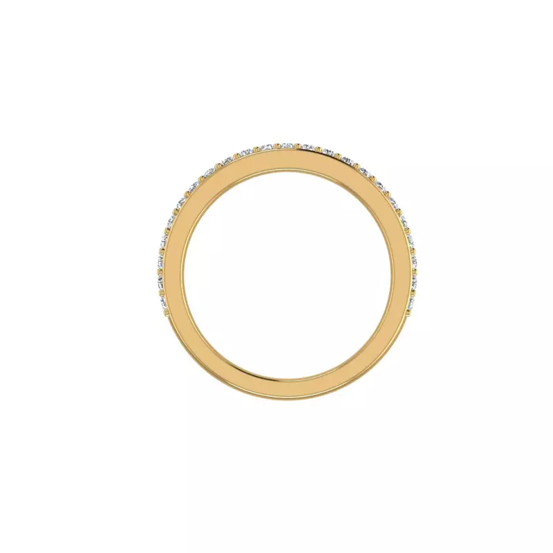 14K Yellow Gold Paislee Pave Band