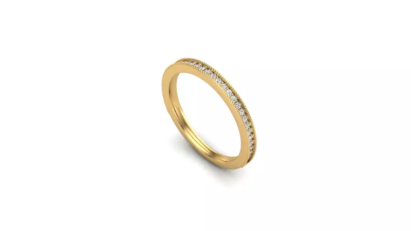 14K Yellow Gold Adelyn Pave Band