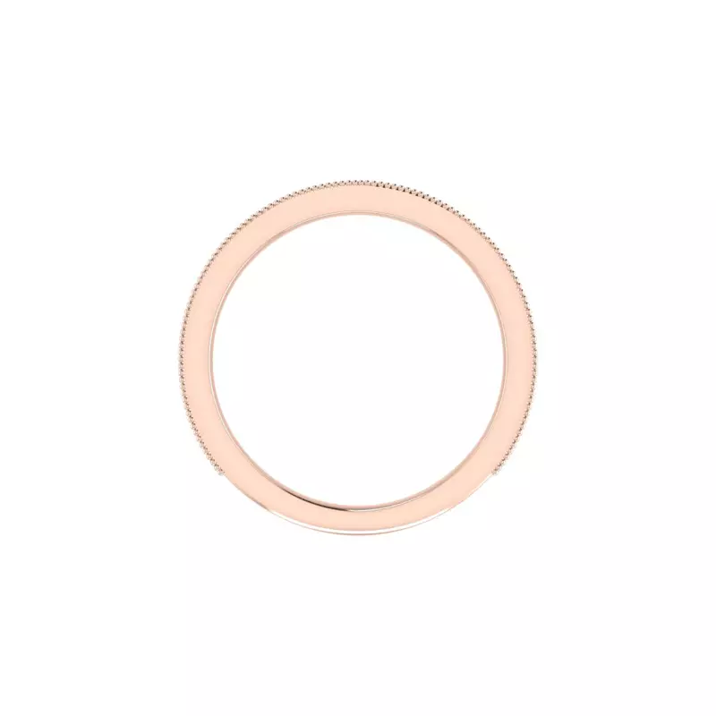 14K Rose Gold Ryleigh Milgrain Pave Band