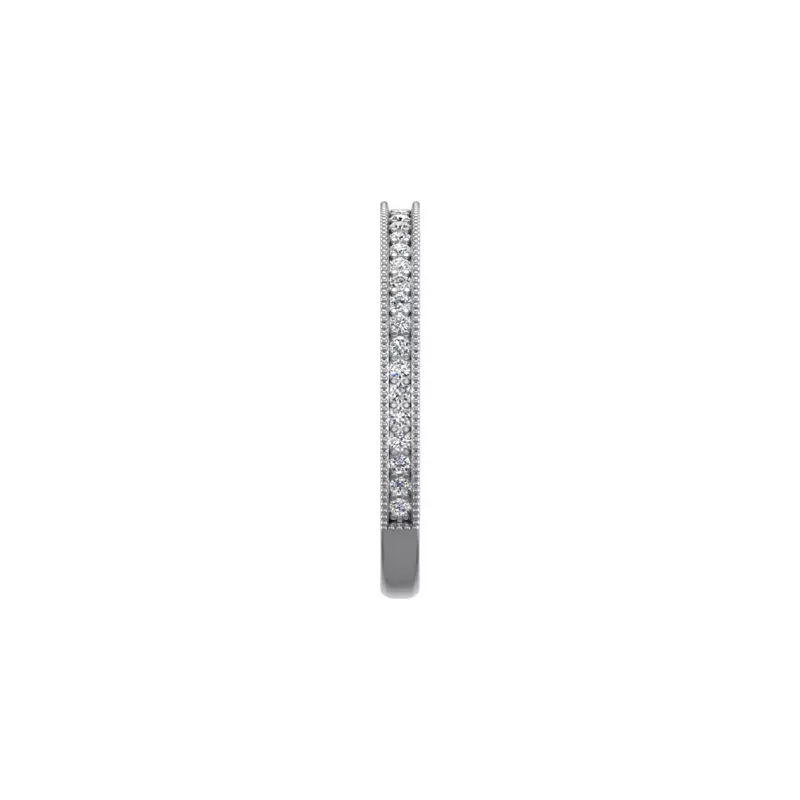 Platinum Ryleigh Milgrain Pave Band