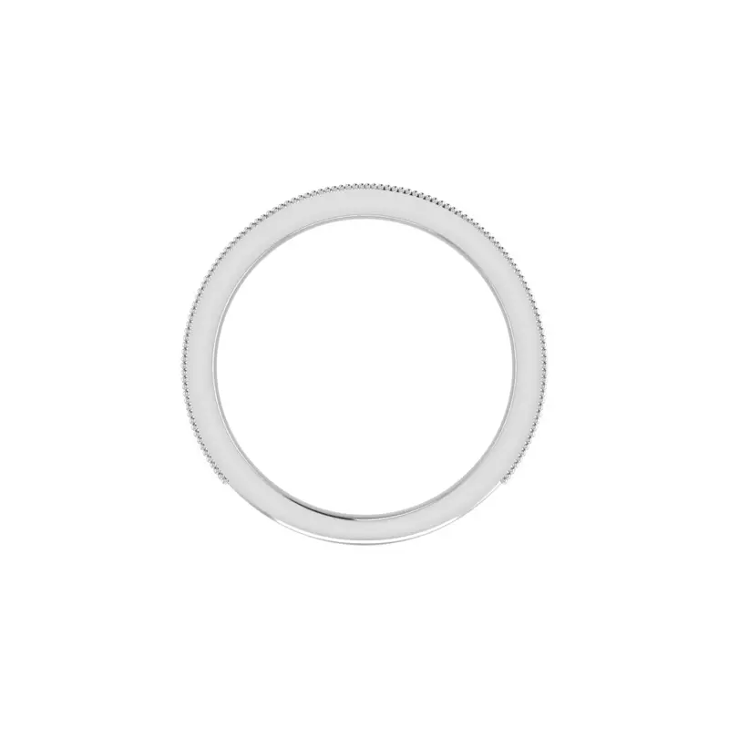Platinum Ryleigh Milgrain Pave Band