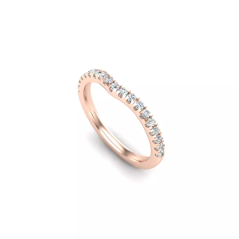 14K Rose Gold Khloe Pave Band