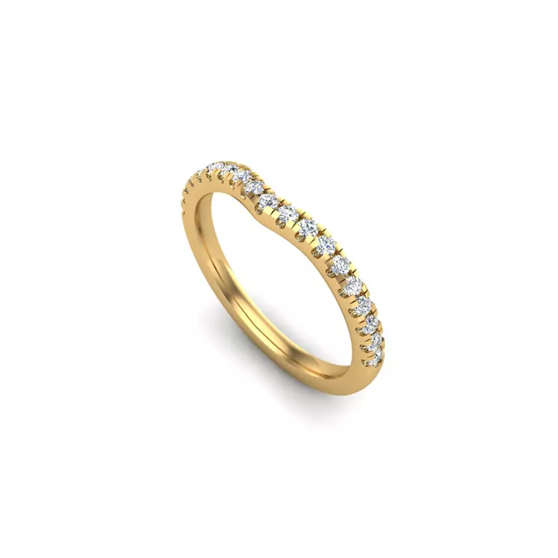 14K Yellow Gold Khloe Pave Band