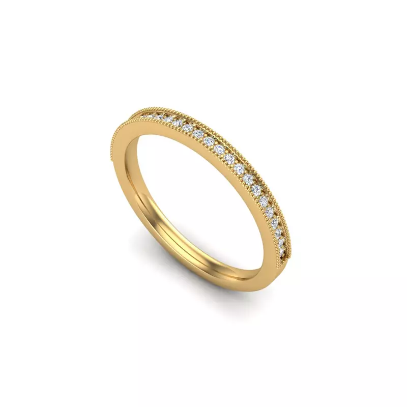 18K Yellow Gold Ariyah Pave Band