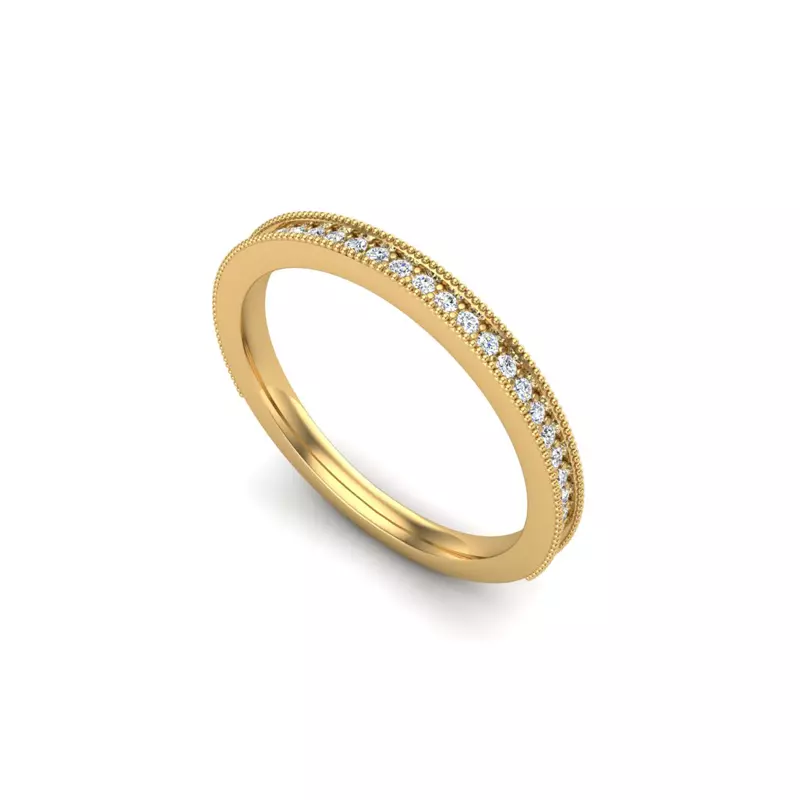 18K Yellow Gold Veronica Pave Band