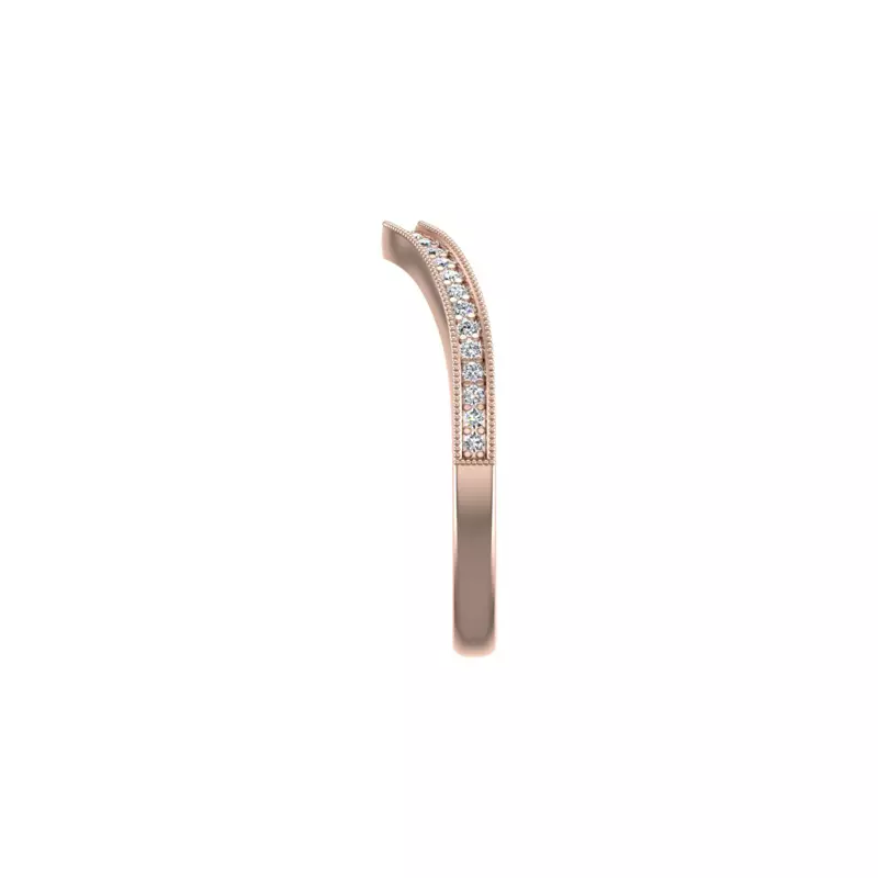 14K Rose Gold Lilith Pave Band