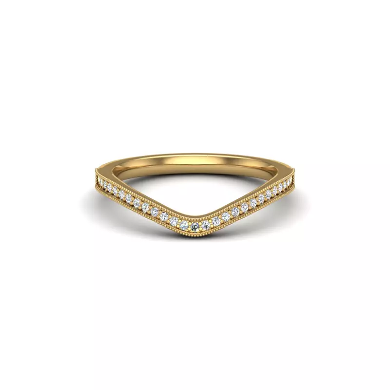 18K Yellow Gold Lilith Pave Band