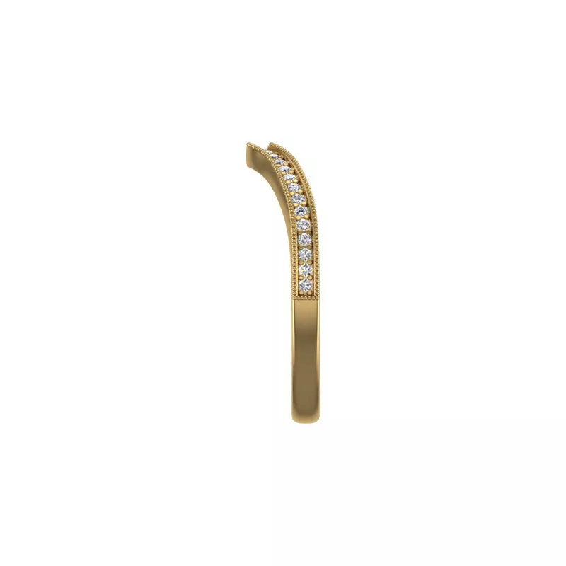 18K Yellow Gold Lilith Pave Band