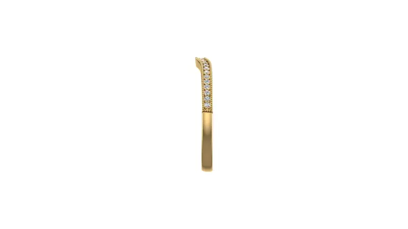 18K Yellow Gold Logan Pave Band