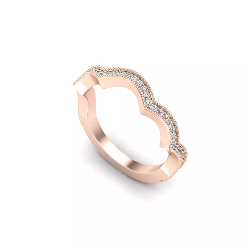 14K Rose Gold Amiyah Pave Band