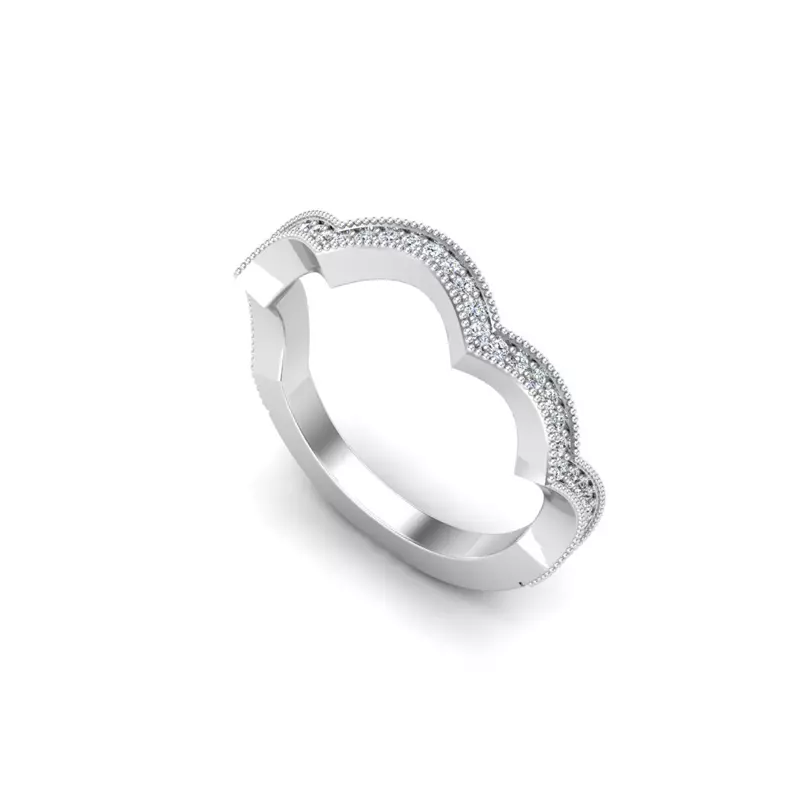 14K White Gold Amiyah Pave Band