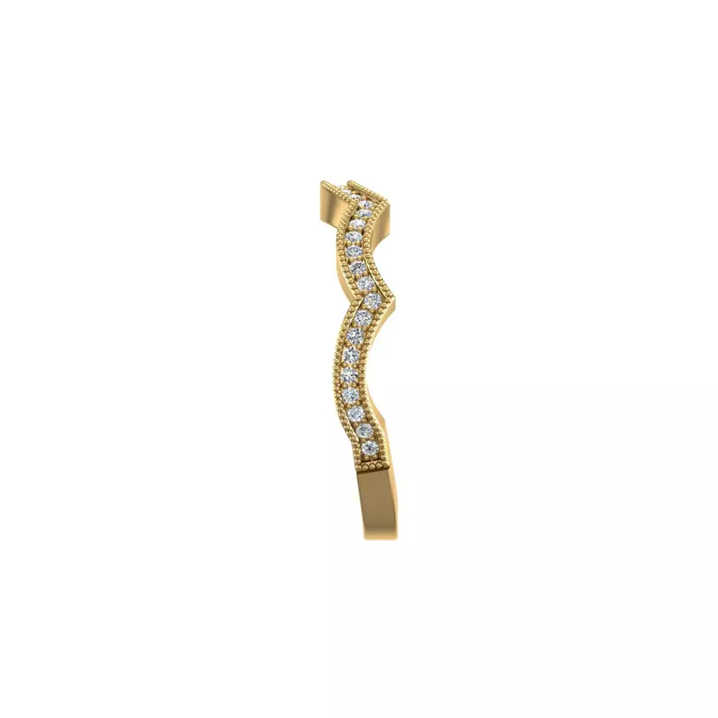 14K Yellow Gold Amiyah Pave Band