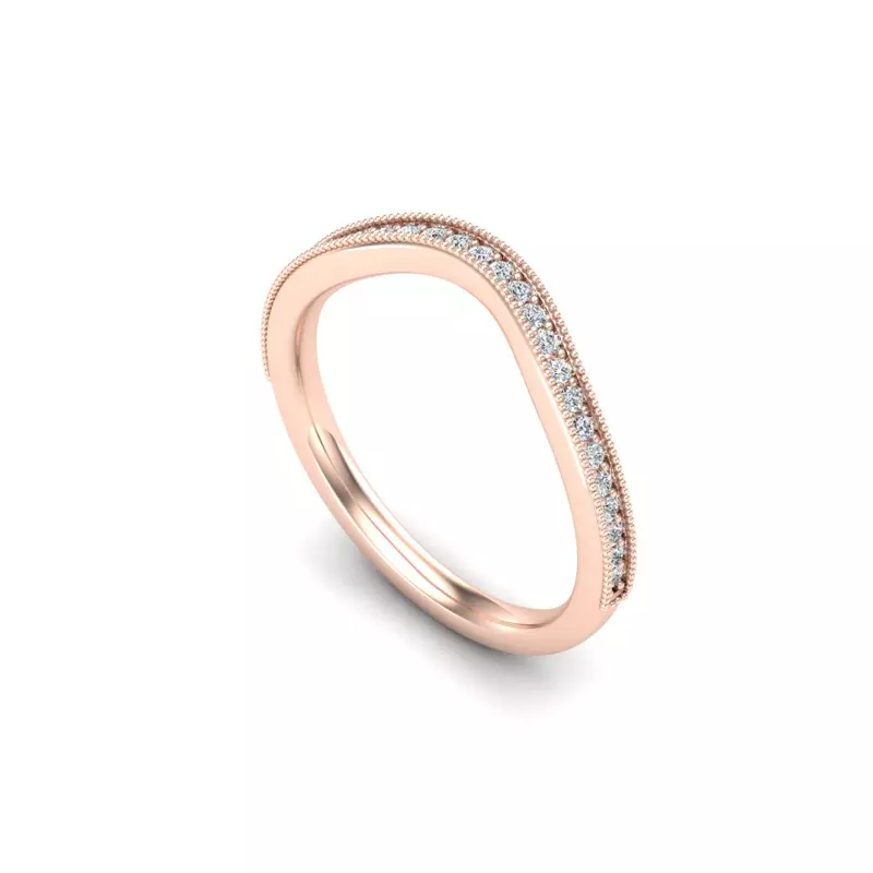 14K Rose Gold Evie Pave Band