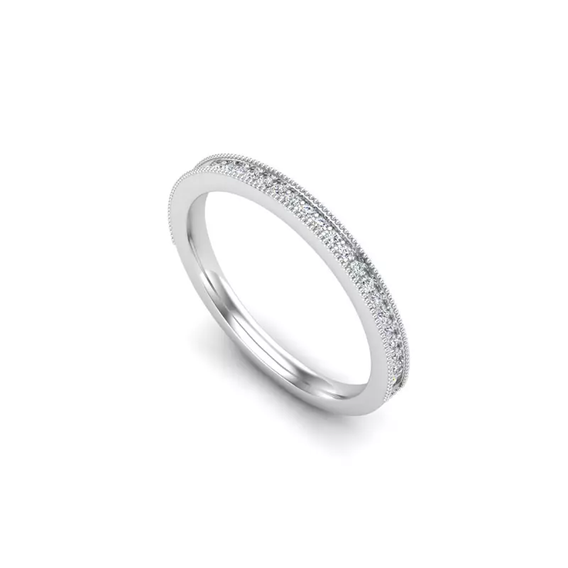 14K White Gold Alexandria Pave Band