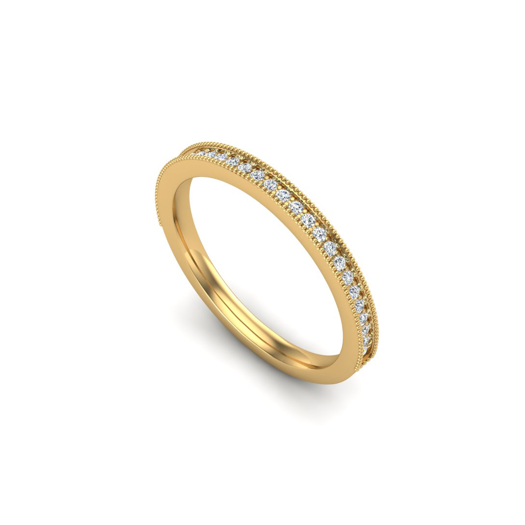 18K Yellow Gold Alexandria Pave Band
