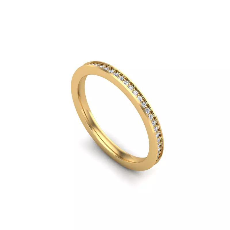14K Yellow Gold Sutton Pave Band