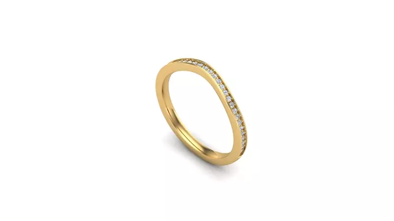 18K Yellow Gold Harlow Pave Band