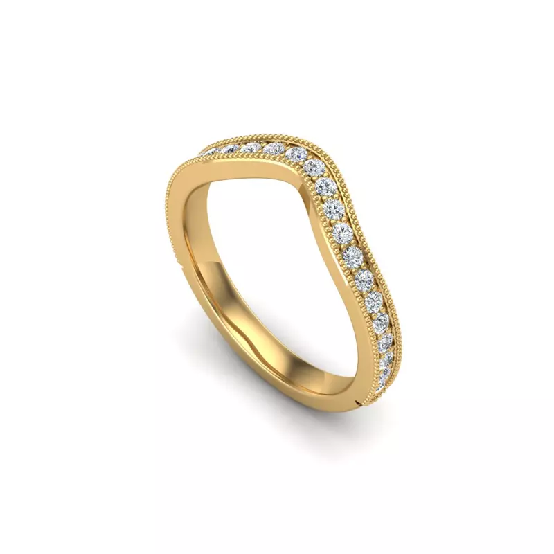 18K Yellow Gold Madilyn Pave Band