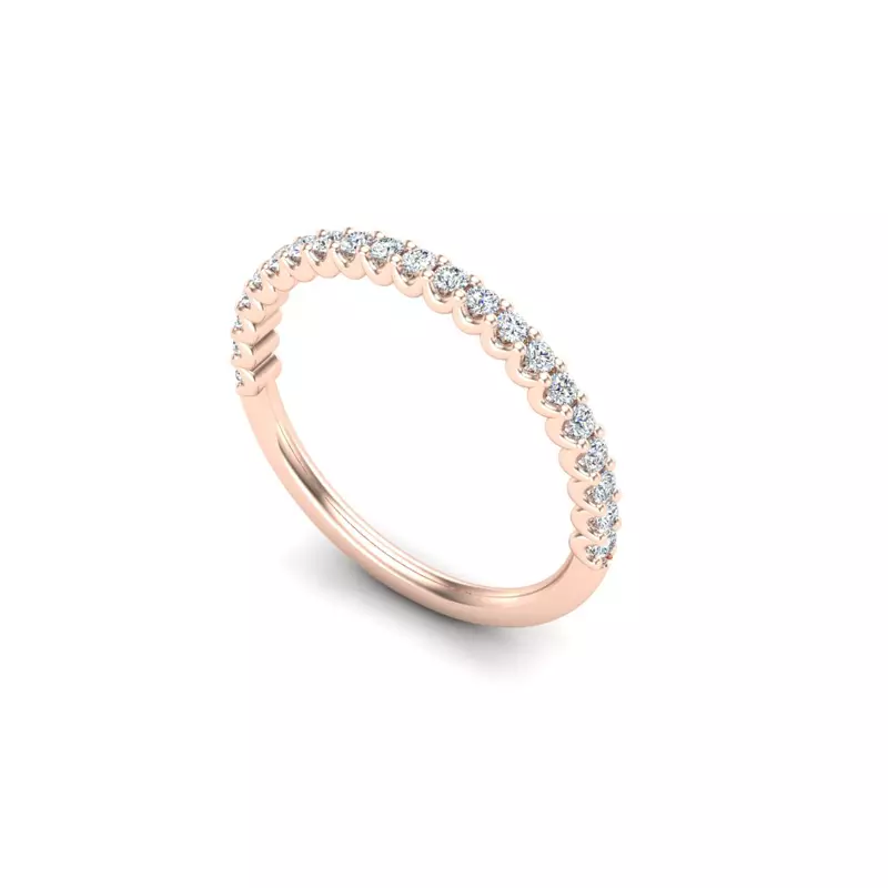 14K Rose Gold Makayla Pave Band