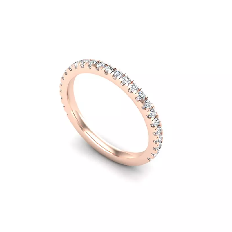 14K Rose Gold Evelynn Pave Band