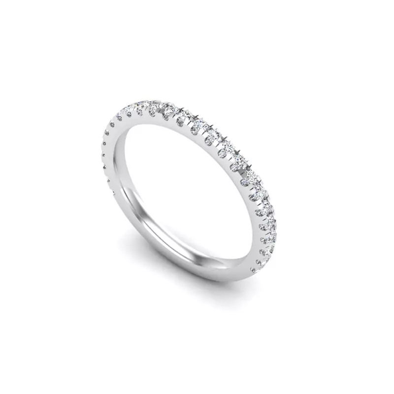 14K White Gold Evelynn Pave Band
