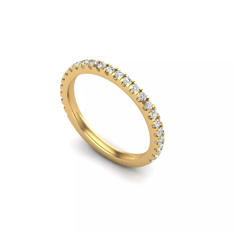 14K Yellow Gold Evelynn Pave Band