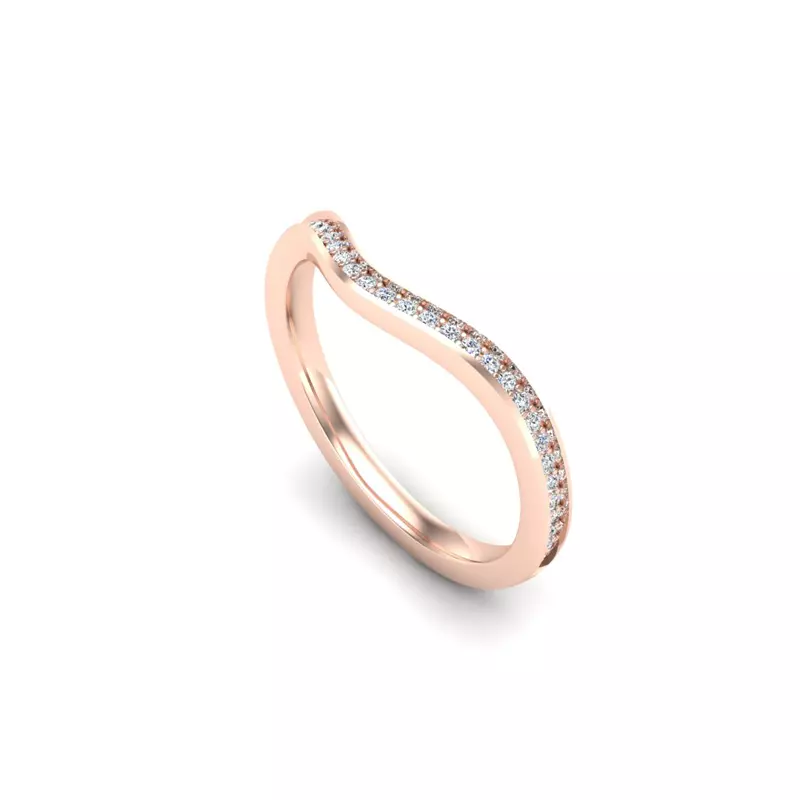 14K Rose Gold Nina Pave Band