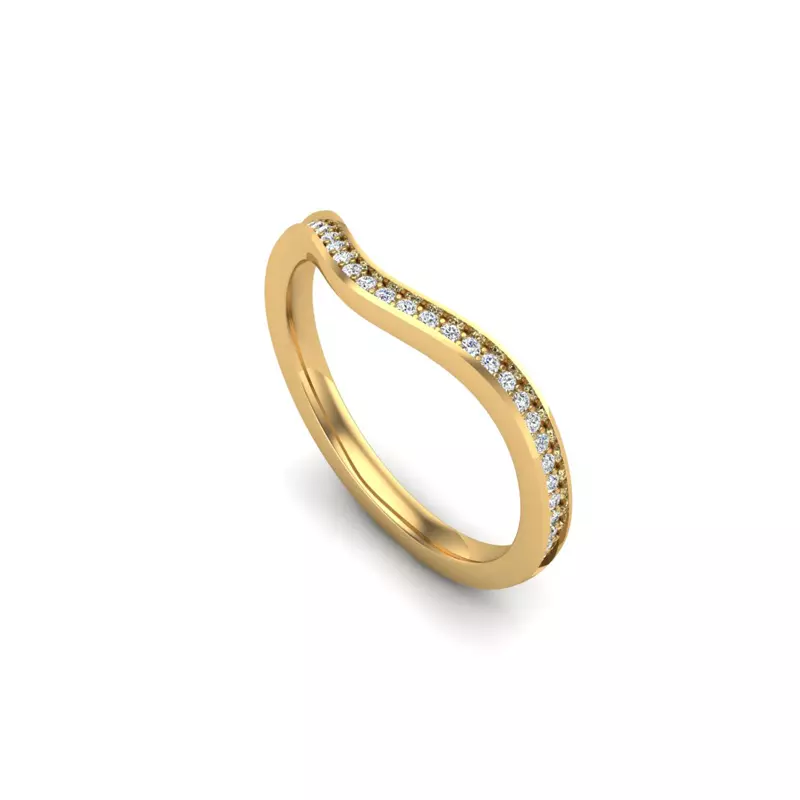 14K Yellow Gold Nina Pave Band