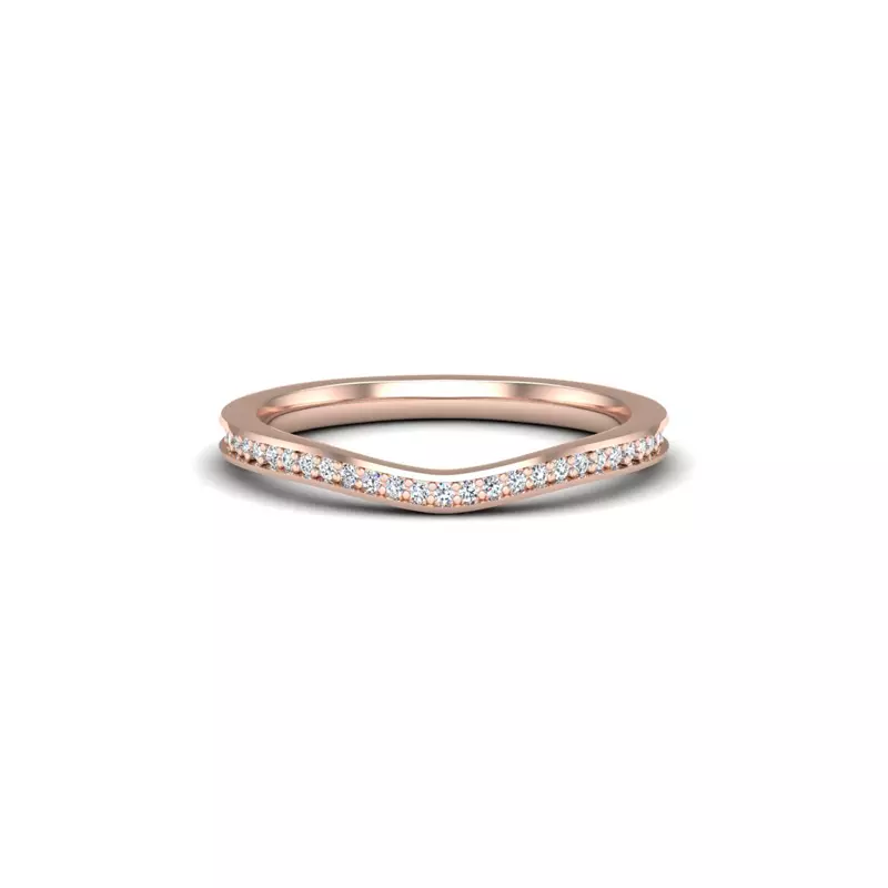 14K Rose Gold Amina Pave Band