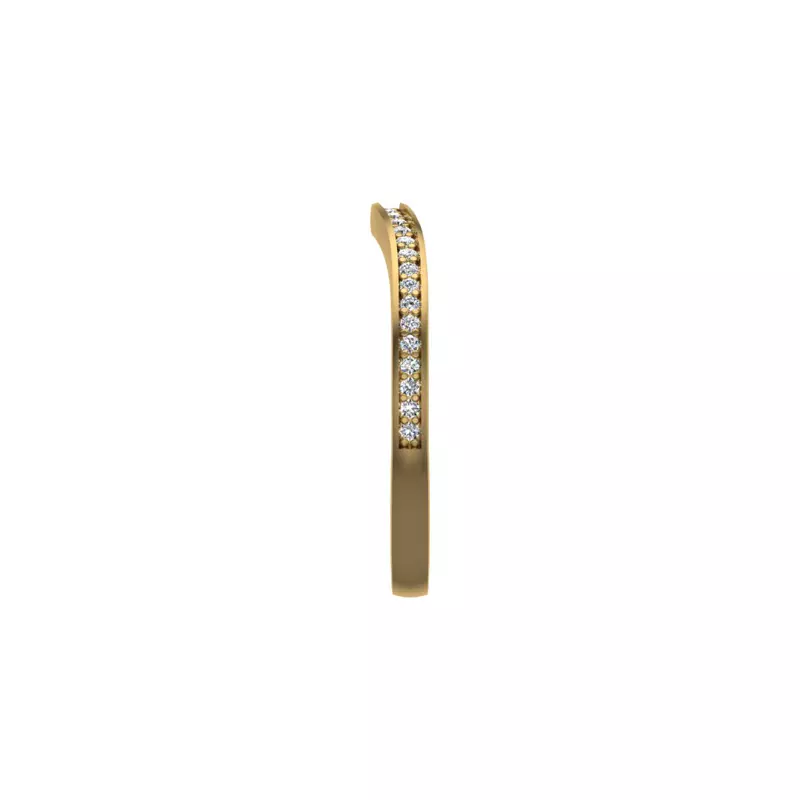 18K Yellow Gold Amina Pave Band