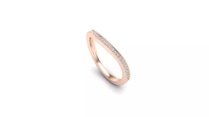 14K Rose Gold Giselle Pave Band