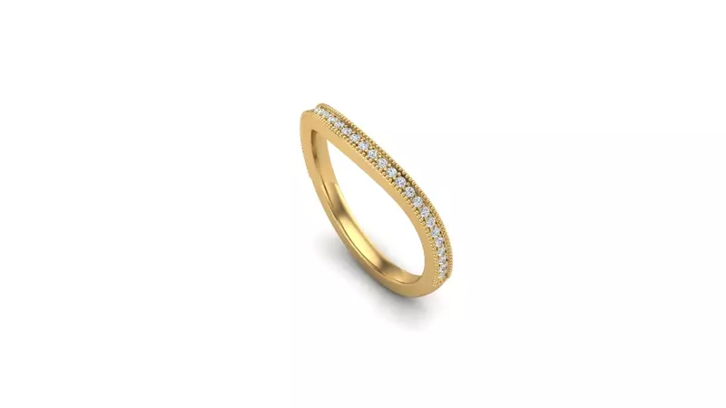 18K Yellow Gold Giselle Pave Band