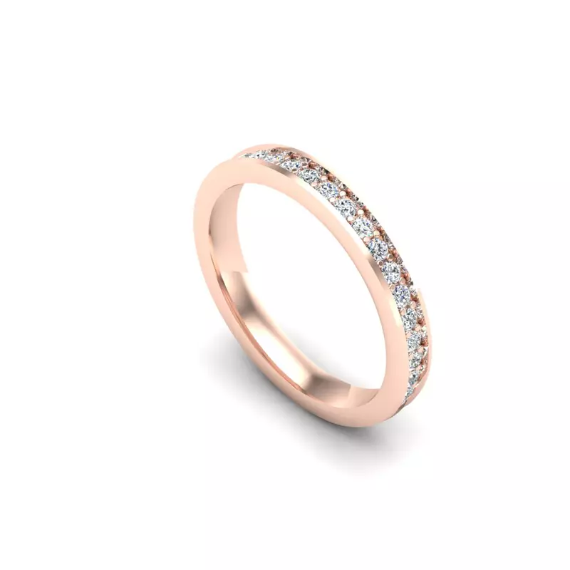 14K Rose Gold Brynn Pave Band